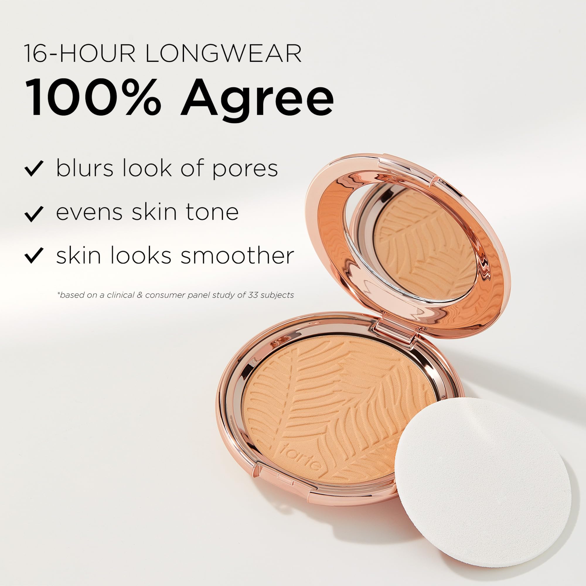 tarte swatch on arm showing 20B light beige match for natural coverage benefit