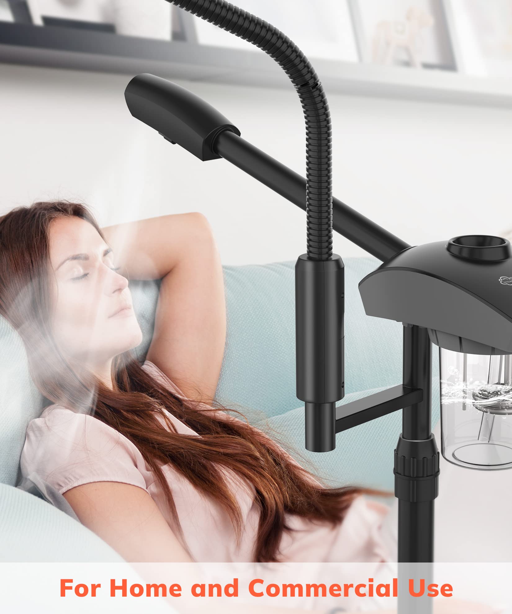TASALON in-use during facial steaming, comfortable salon-style hydration
