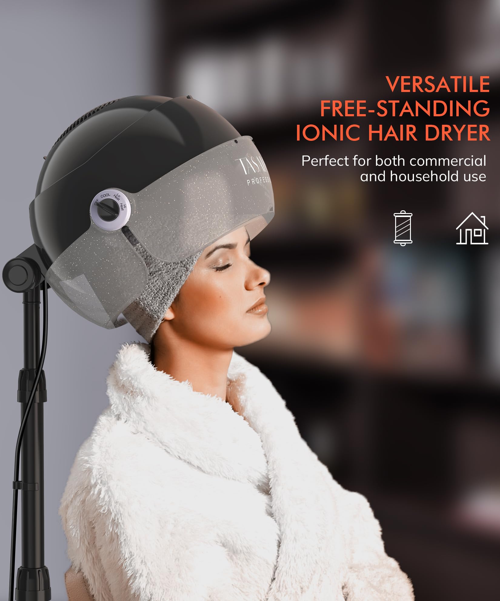 TASALON in-use in a salon setting offering hands-free treatment
