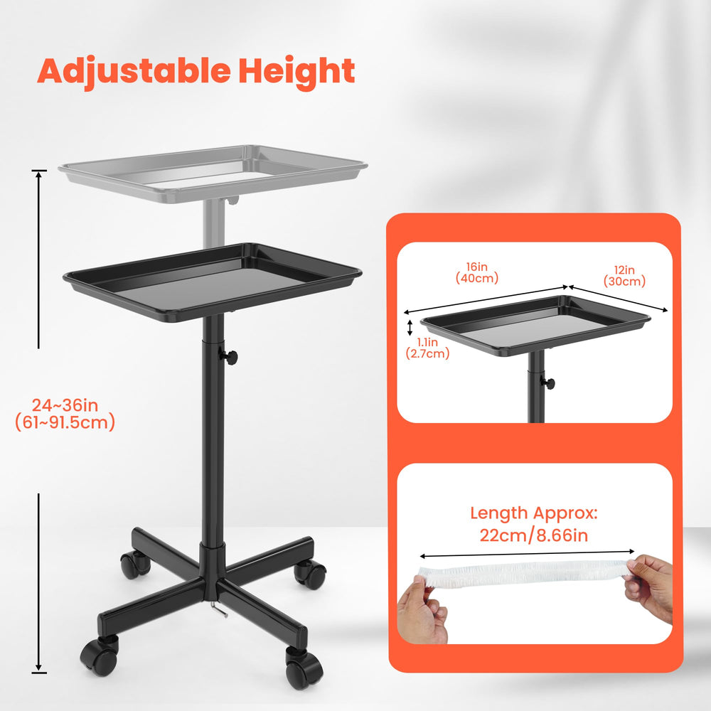 TASALON close-up of aluminum top tray highlighting easy-clean surface benefit