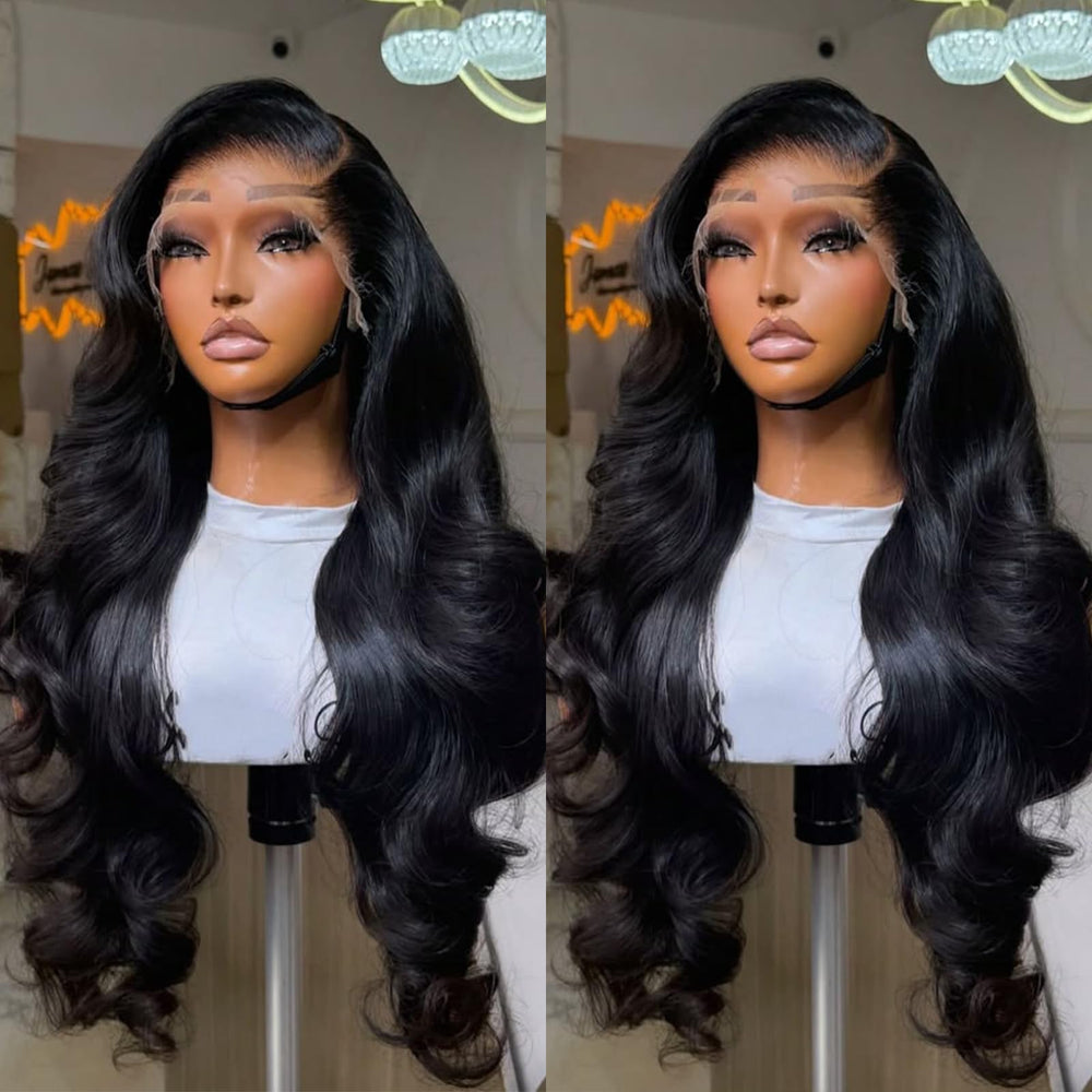 TATALING close-up of 13x4 HD transparent lace frontal benefit: nearly invisible parting