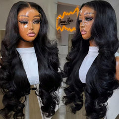 TATALING detail of pre-plucked hairline showing realistic edges benefit: soft, natural finish