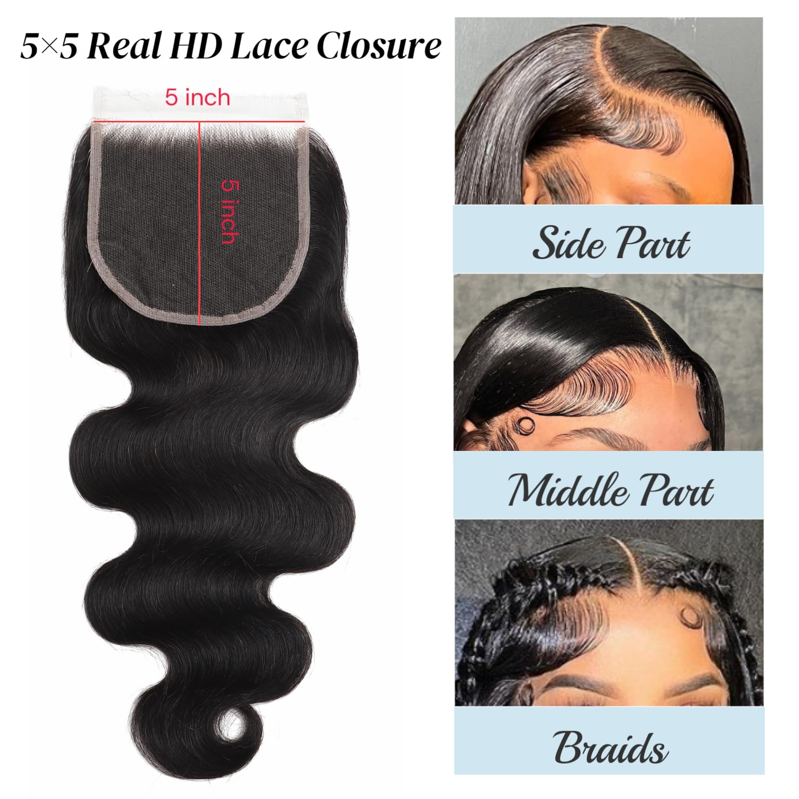 TATAYOOBOBO closure blended on scalp demonstrating seamless integration