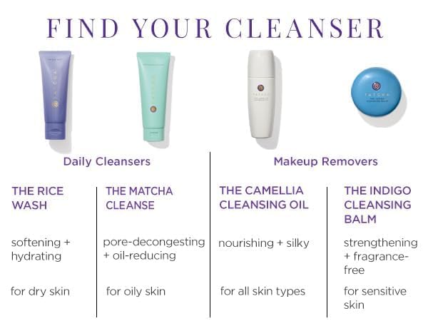 TATCHA label close-up emphasizing camellia oil and ingredient clarity