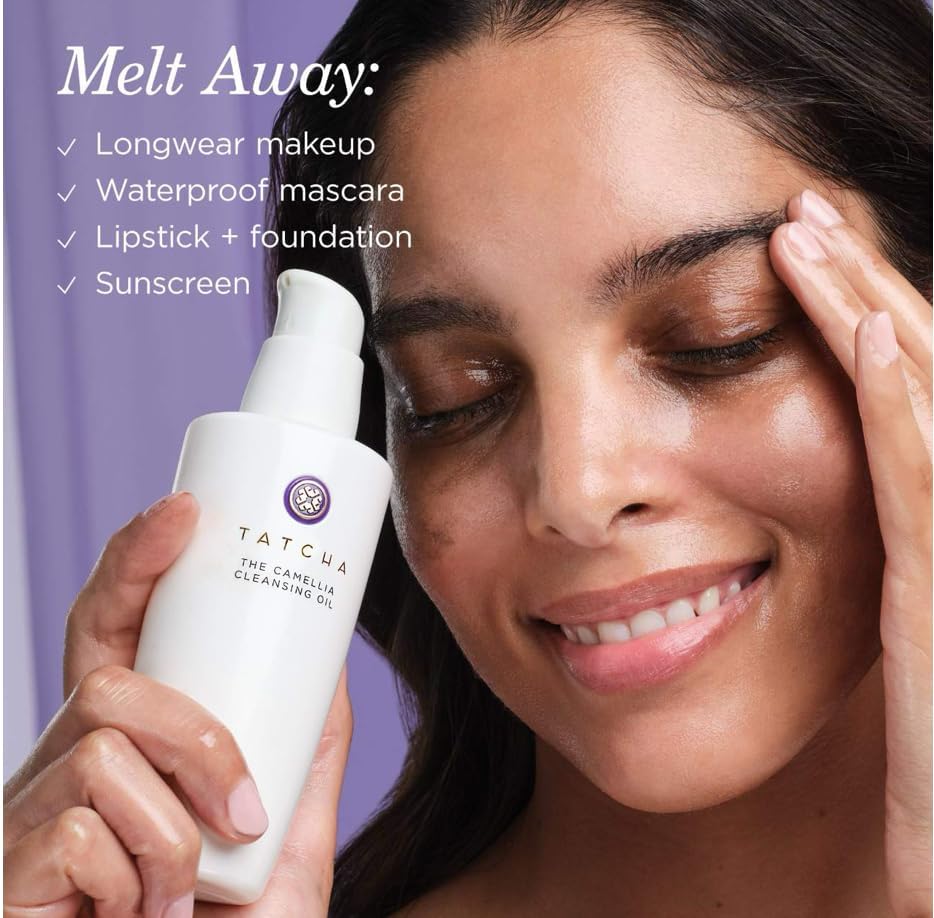 TATCHA oil texture on hand demonstrating silky, nourishing feel