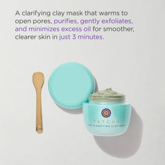 TATCHA clay texture close-up revealing fine granules for gentle exfoliation benefit