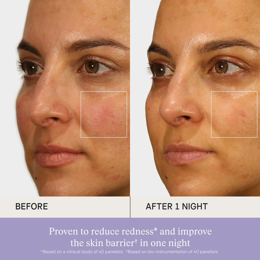 TATCHA product in nighttime routine setting conveying soothing bedtime use
