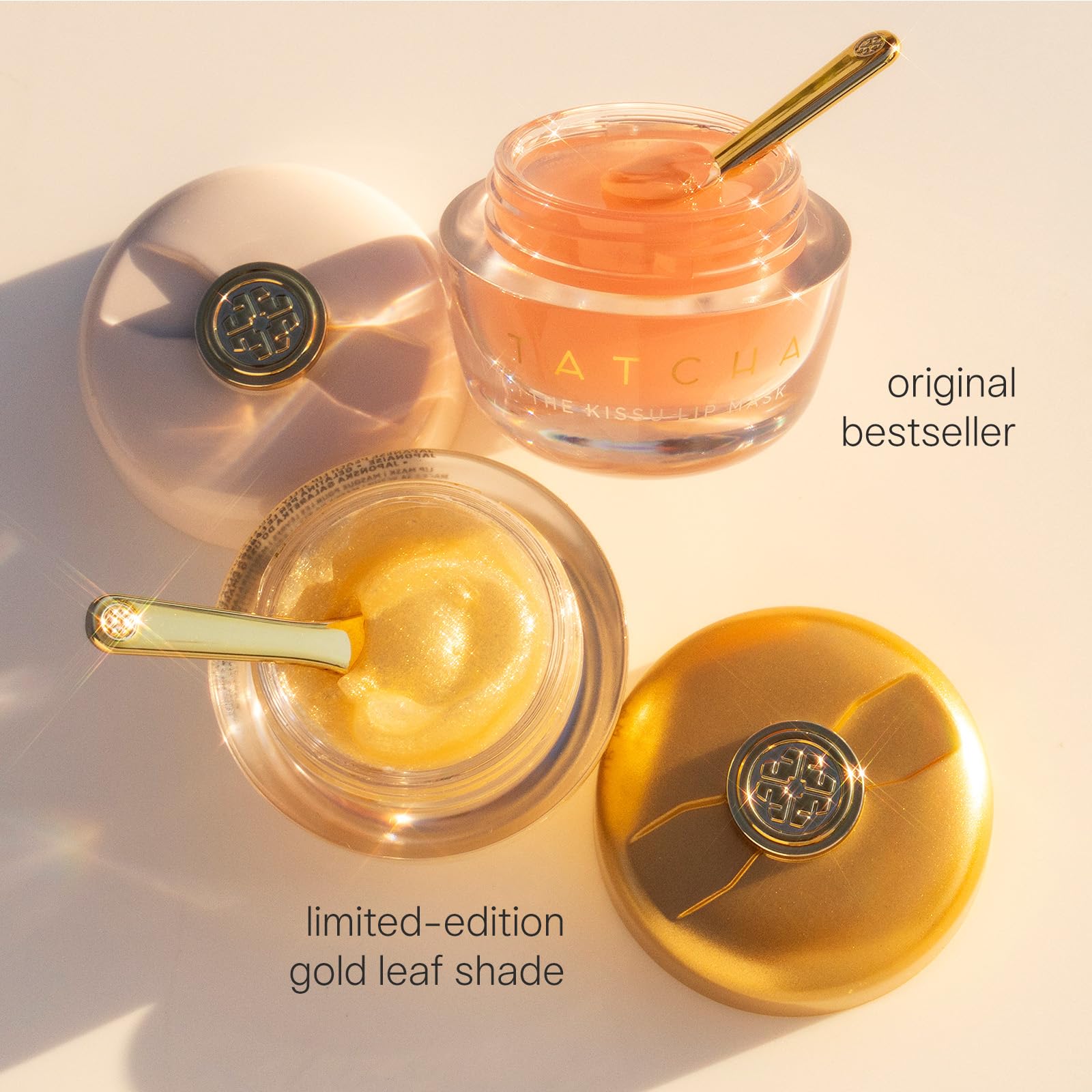 TATCHA on bathroom vanity styled to show luxurious daily skincare ritual