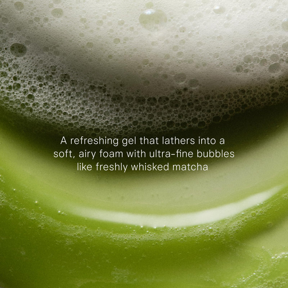 TATCHA ultra-fine matcha-like foam texture for gentle cleansing