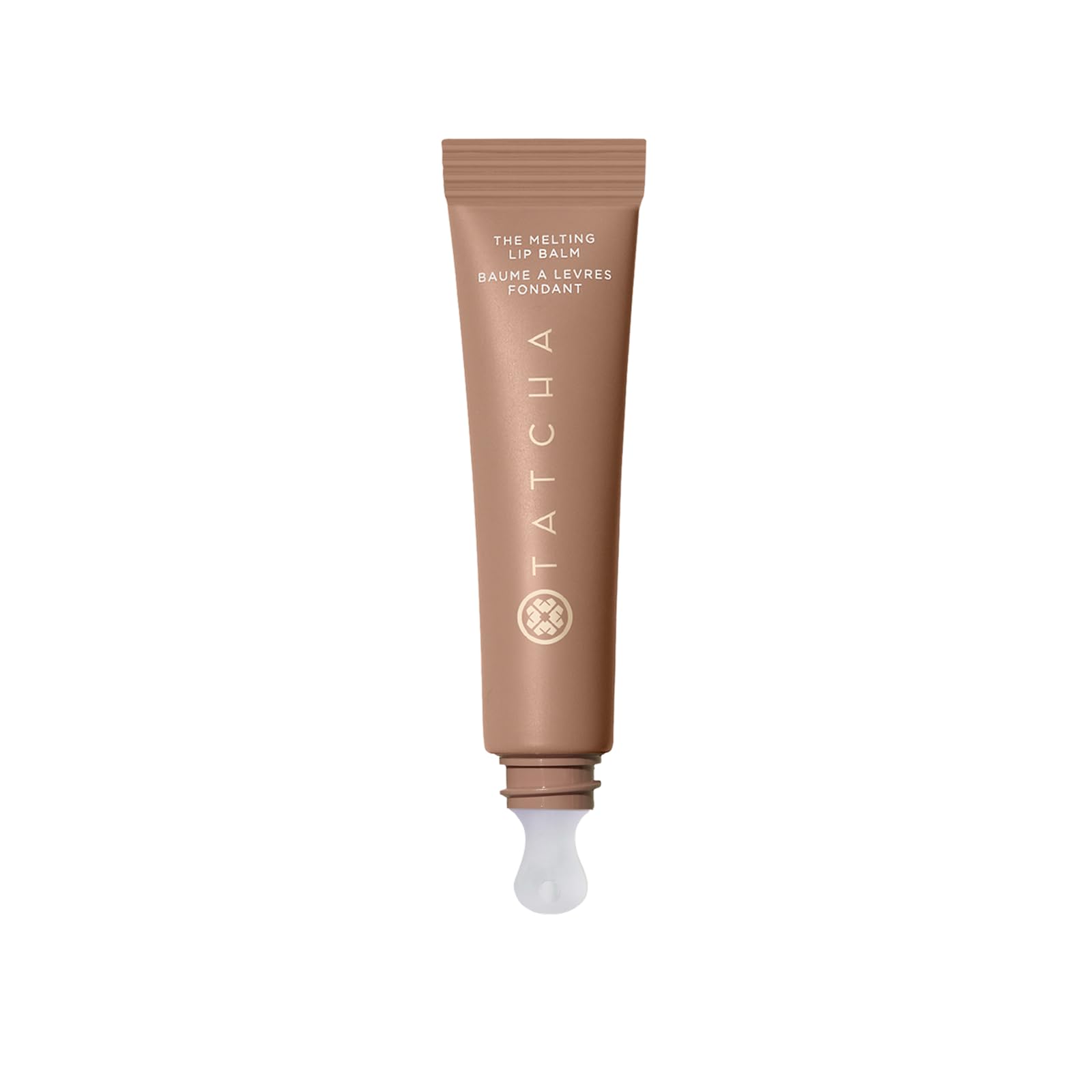 TATCHA texture swatch of Moka balm-to-oil revealing glossy, sheer brown finish