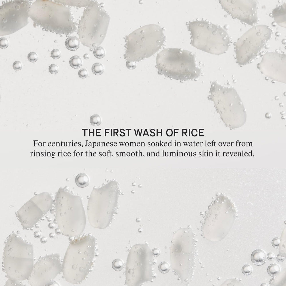 TATCHA rice wash being massaged onto face demonstrating effective makeup removal
