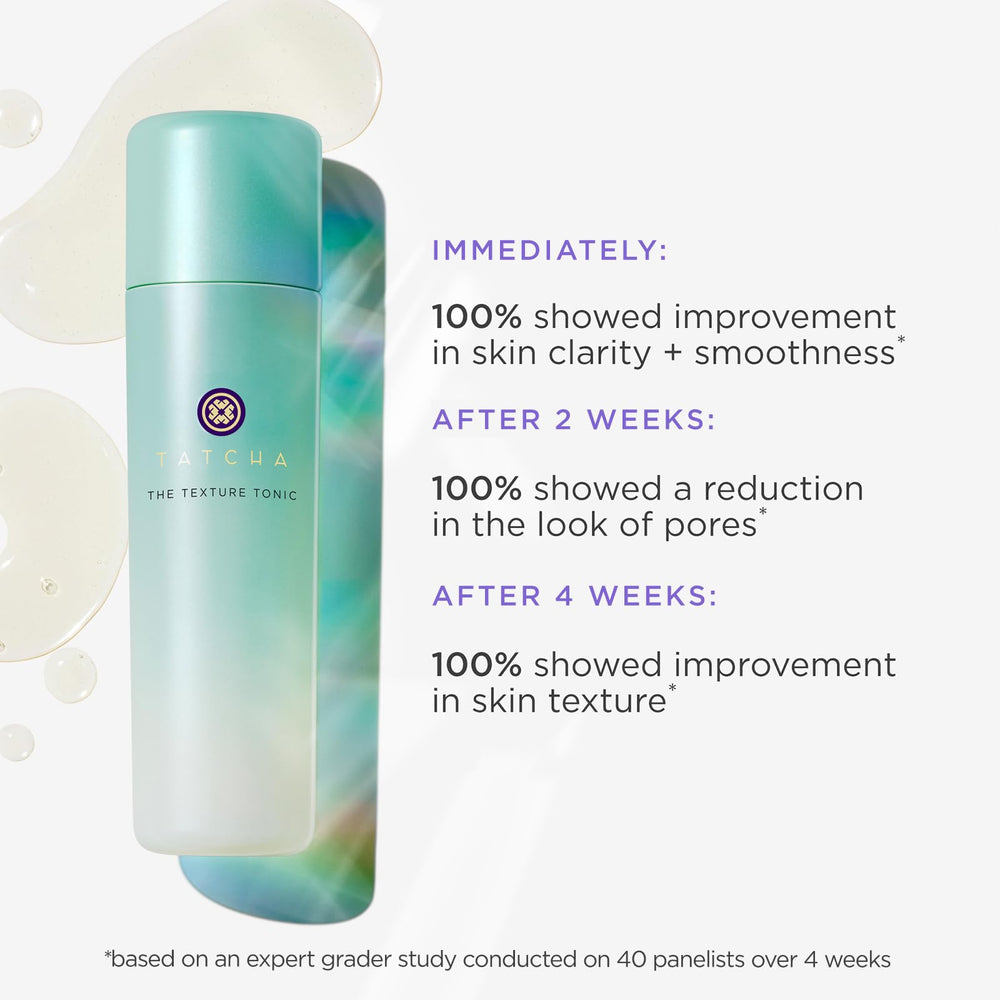 TATCHA ingredient label close-up showing fruit AHAs, niacinamide and botanical extracts for transparency