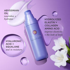 TATCHA ingredient visual with Uji green tea and rice highlighting gentle AHAs