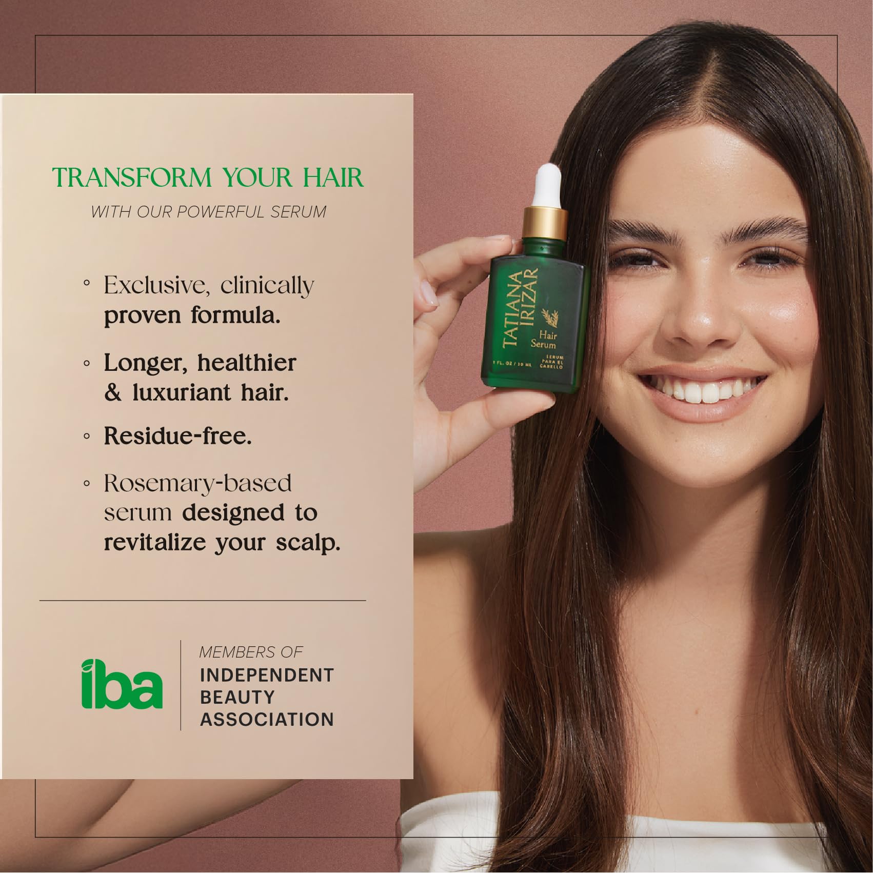 Tatiana Irizar applied to scalp with fingertip massage for targeted nourishment