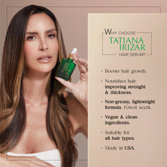 Tatiana Irizar serum texture on hand showing lightweight, fast-absorbing feel