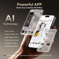 TATTMUSE app on phone demonstrating quick Bluetooth pairing and editing