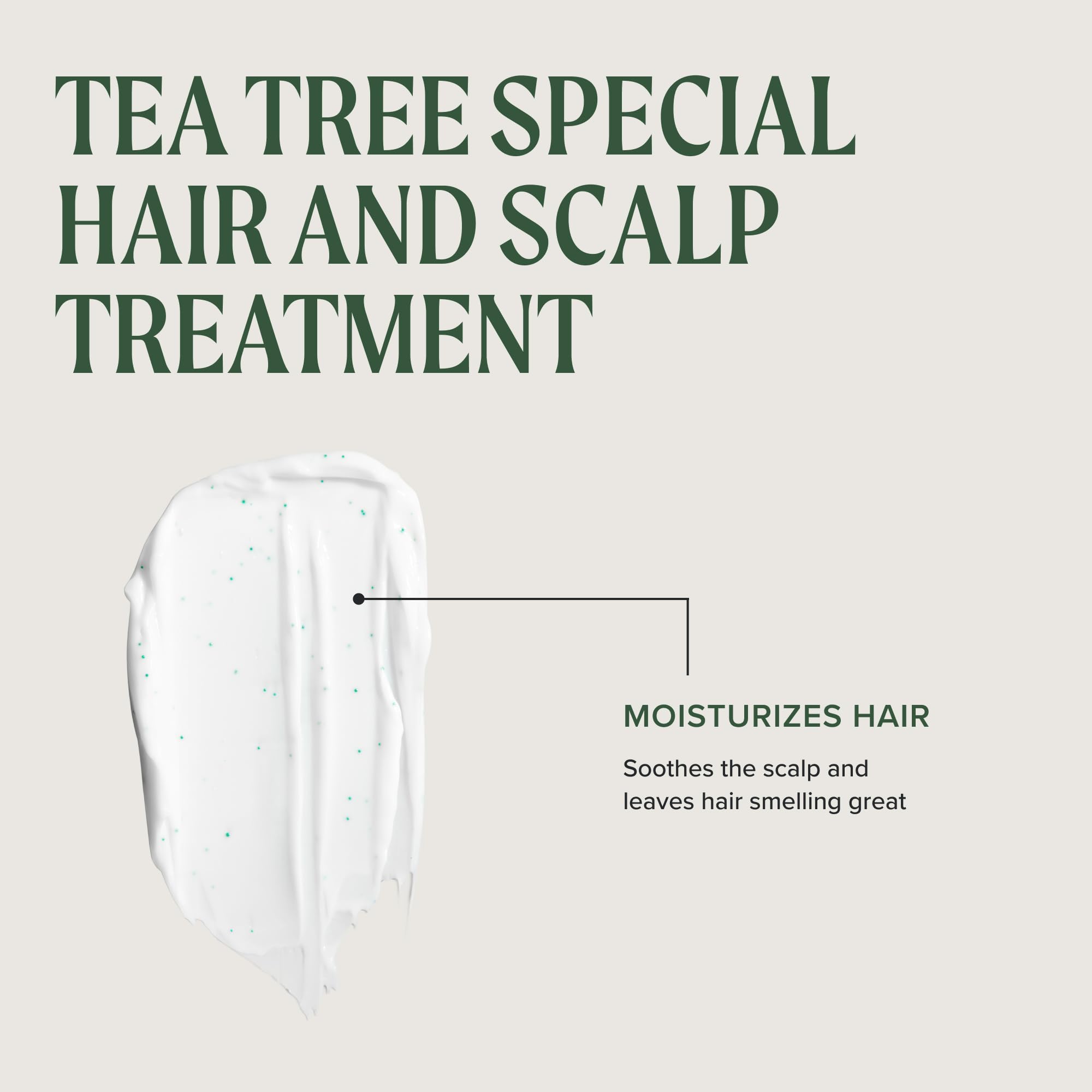 Tea Tree dry hair before and after displaying improved softness