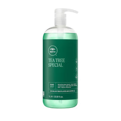 Tea Tree front label showing product name and volume, clear branding benefit