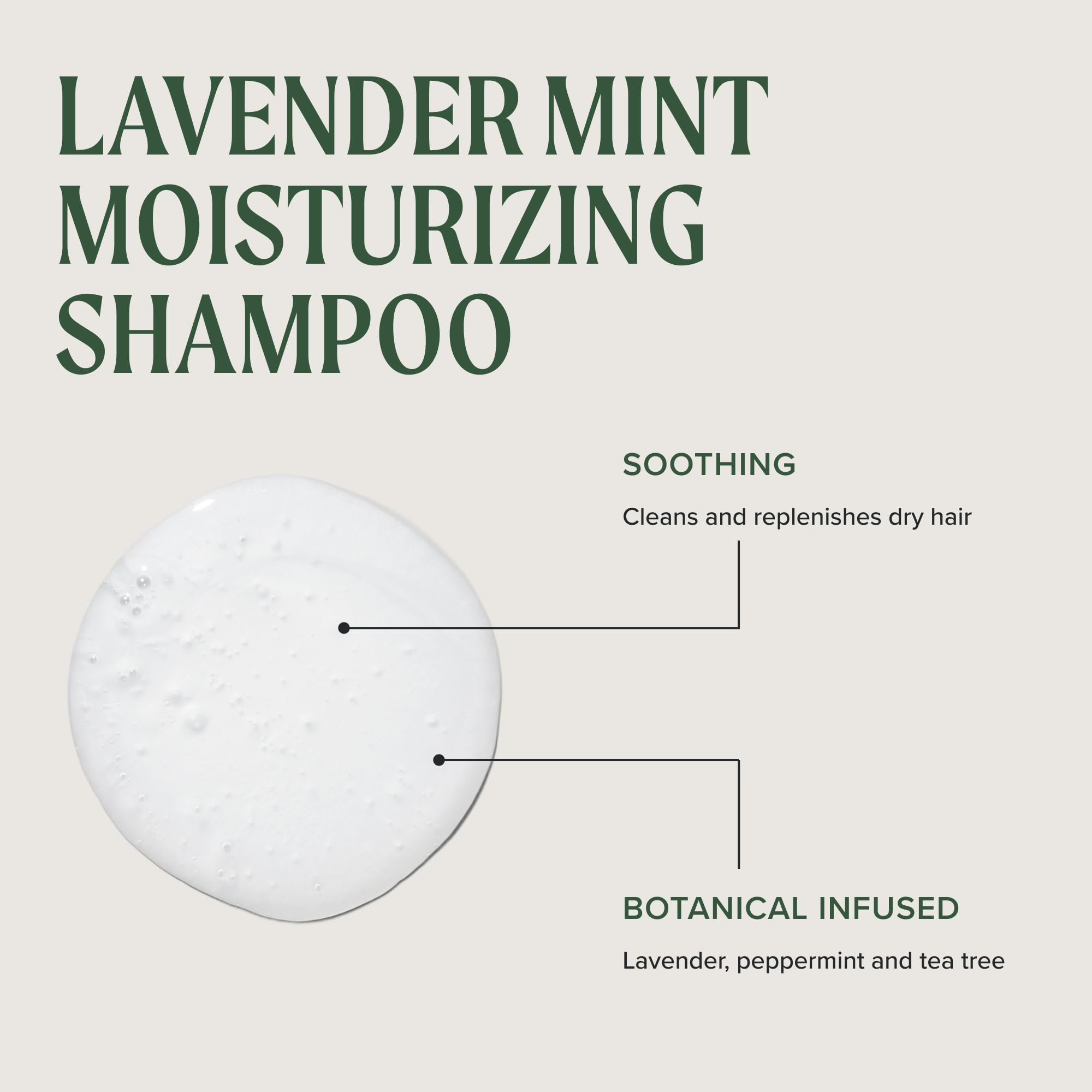 Tea Tree bottle with mint leaves emphasizing cooling, invigorating aroma