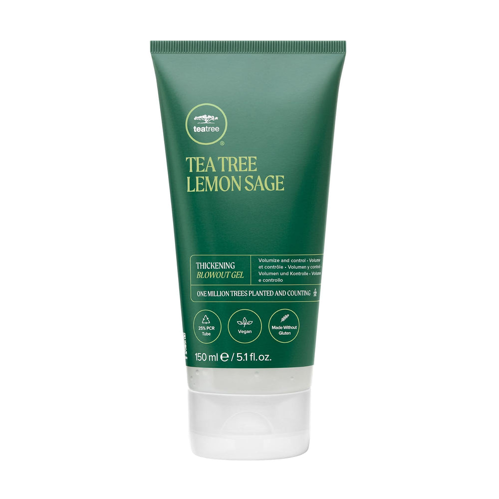 Tea Tree front packaging showing bottle and product benefit of volumizing