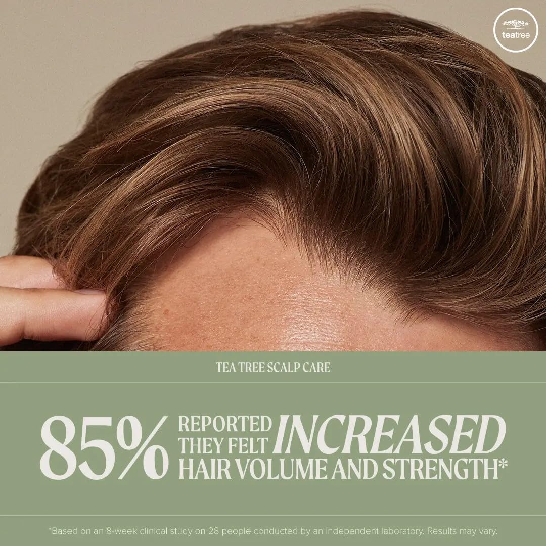Tea Tree label close-up highlighting Regeniplex blend benefits