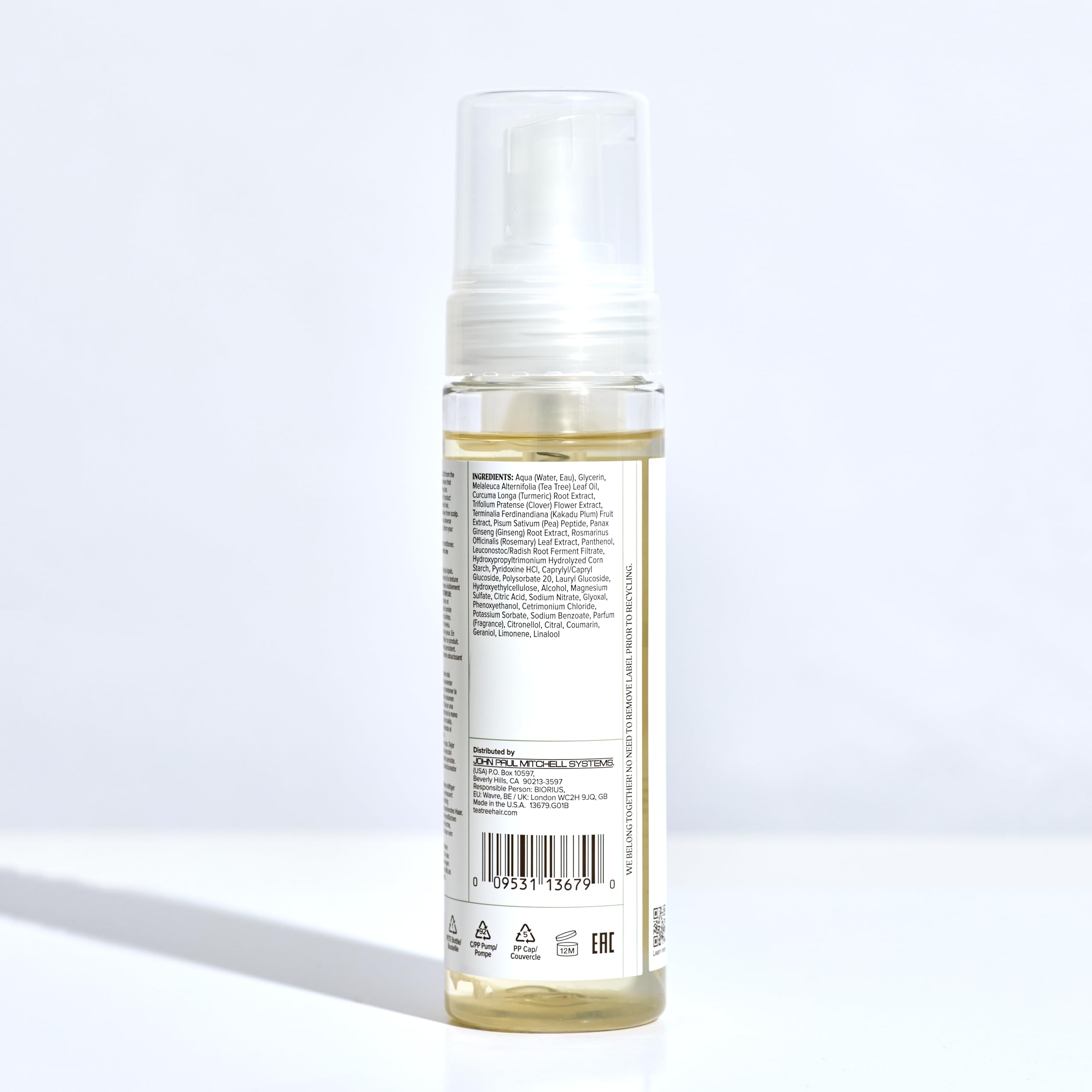 Tea Tree product in salon scene showing salon-quality styling results