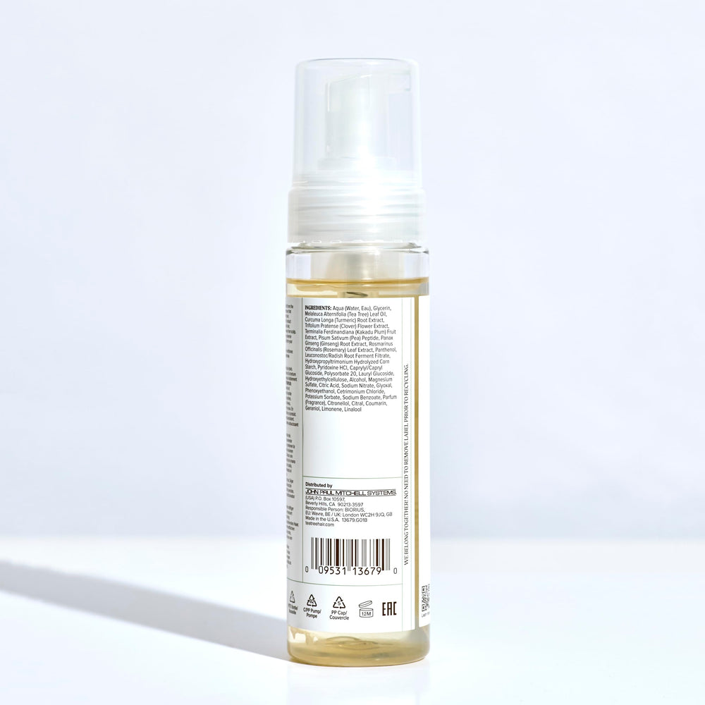 Tea Tree product in salon scene showing salon-quality styling results