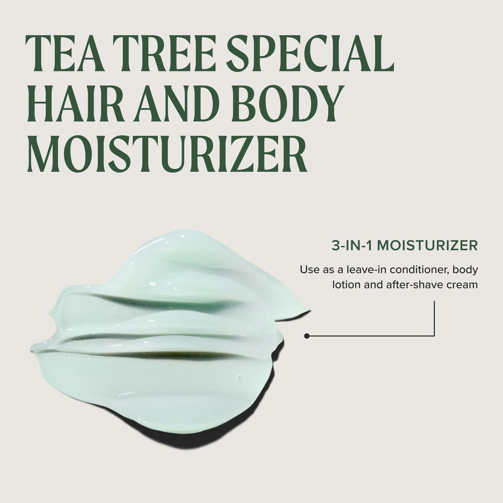 Tea Tree bottle on salon backbar indicating professional salon-quality use