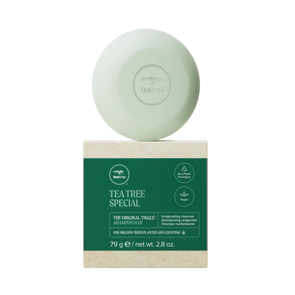 Tea Tree front packaging showing zero-plastic design and benefits