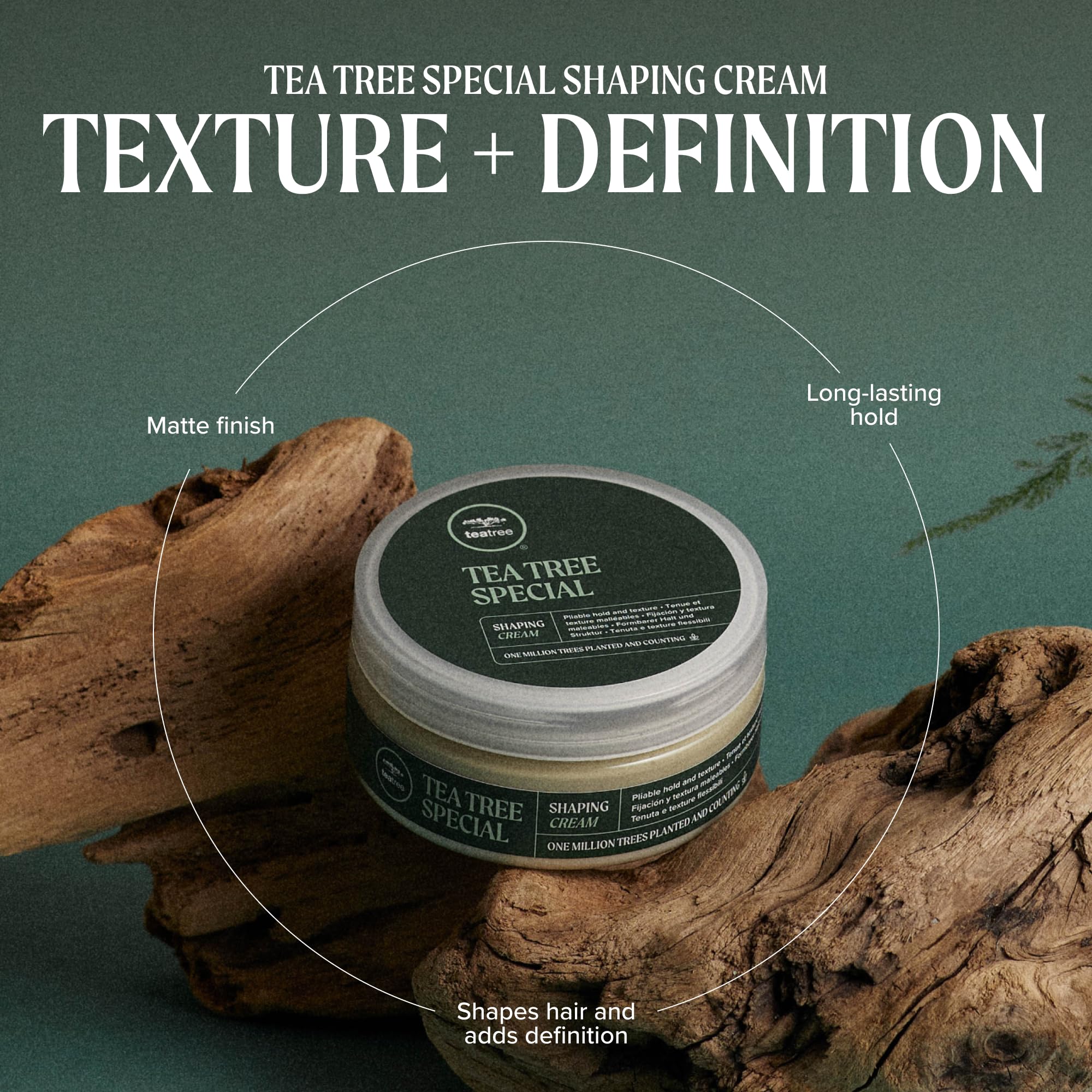 Tea Tree cream on hands demonstrating pliable putty-like hold benefit