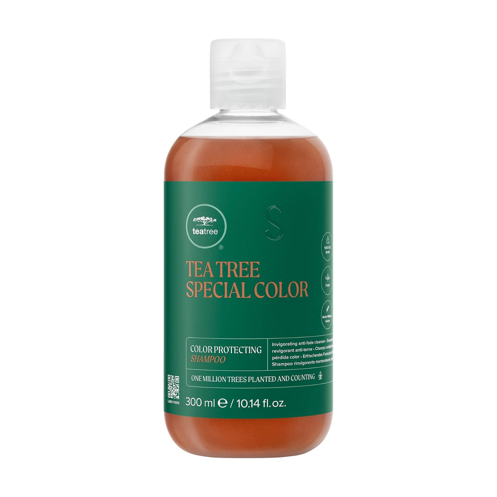 Tea Tree bottle front view showing product and color protection benefit