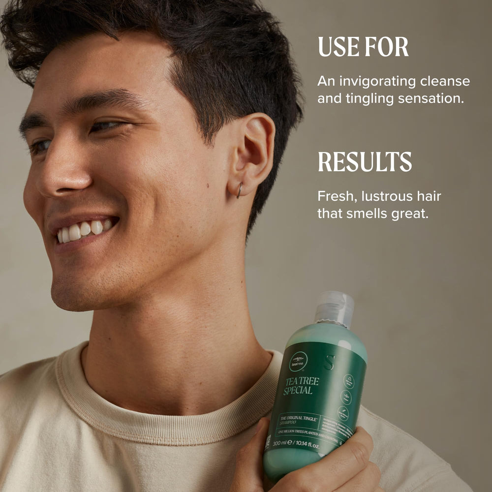 Tea Tree liter refill pouch showing eco-friendly design and reduced plastic