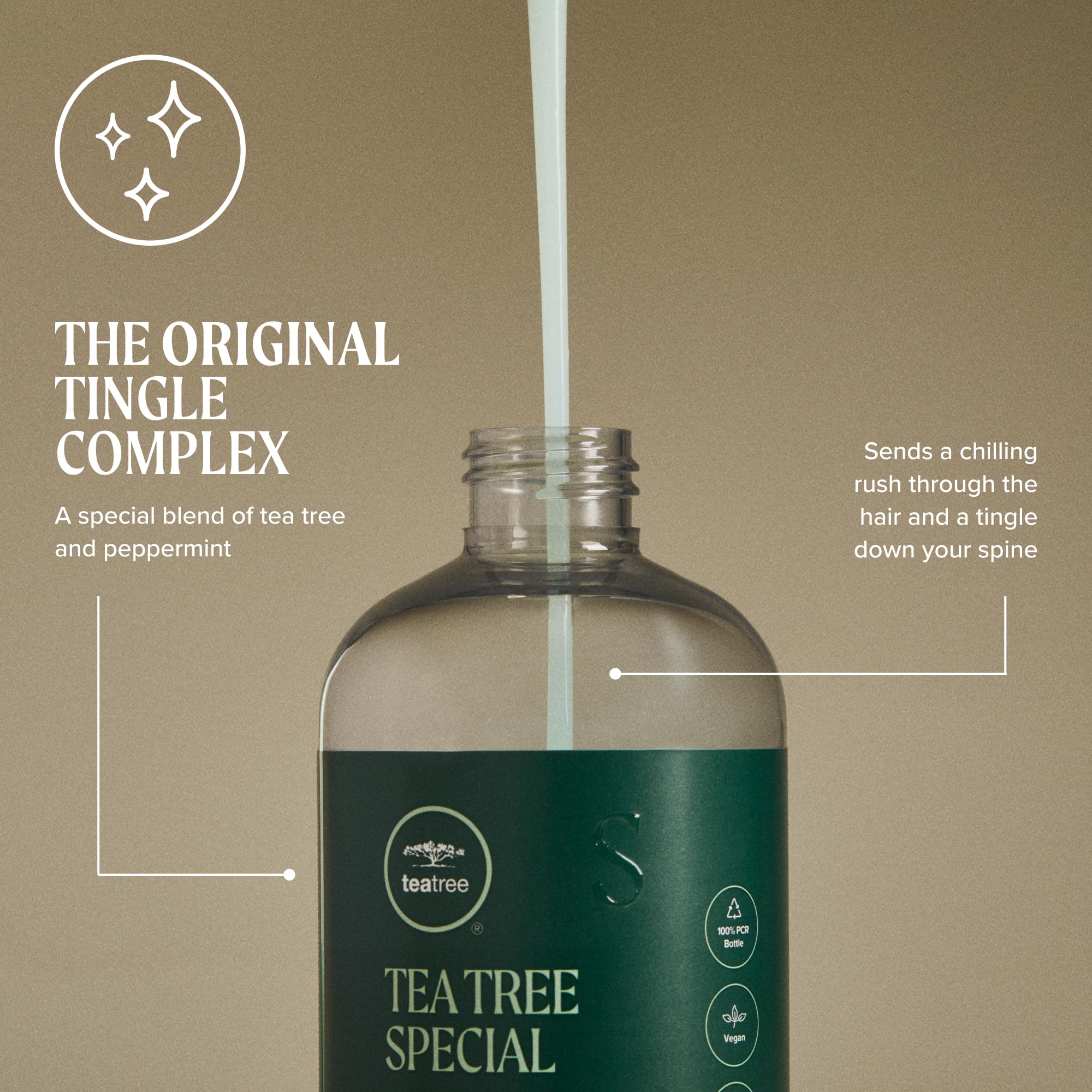 Tea Tree close-up of creamy lather showing cleansing texture and effective rinse