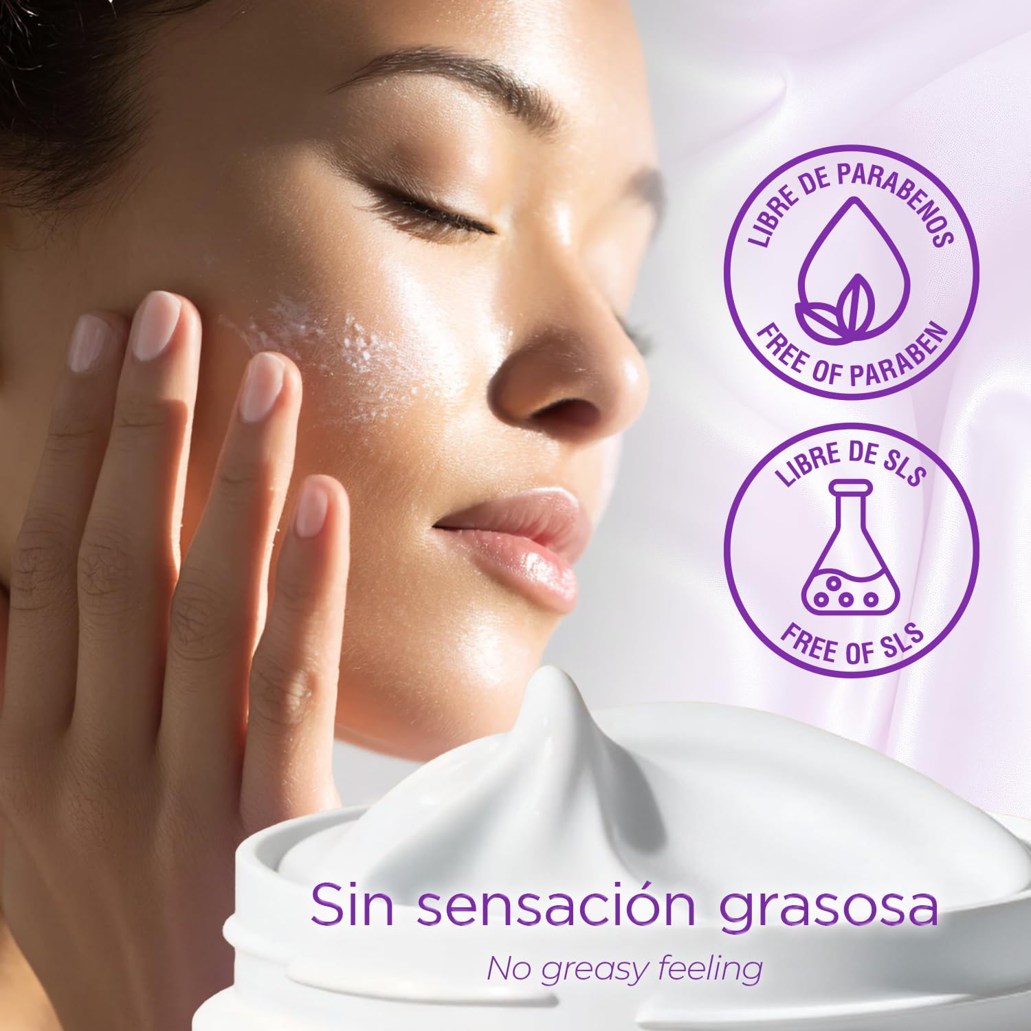 TEATRICAL cream in hand demonstrating lightweight spreadability benefit