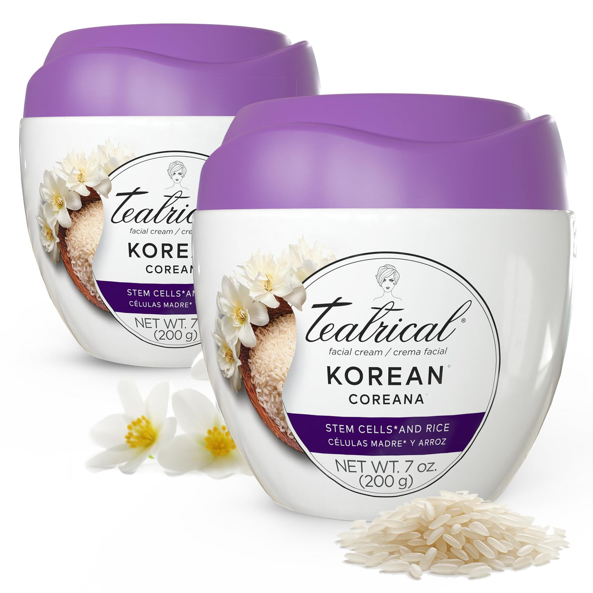 TEATRICAL front packaging showing dual 7 oz jars and product clarity benefit