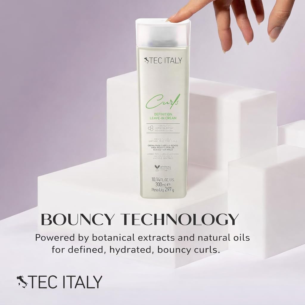Tec Italy styled curly hair after diffusing showing defined, frizz-reduced curls
