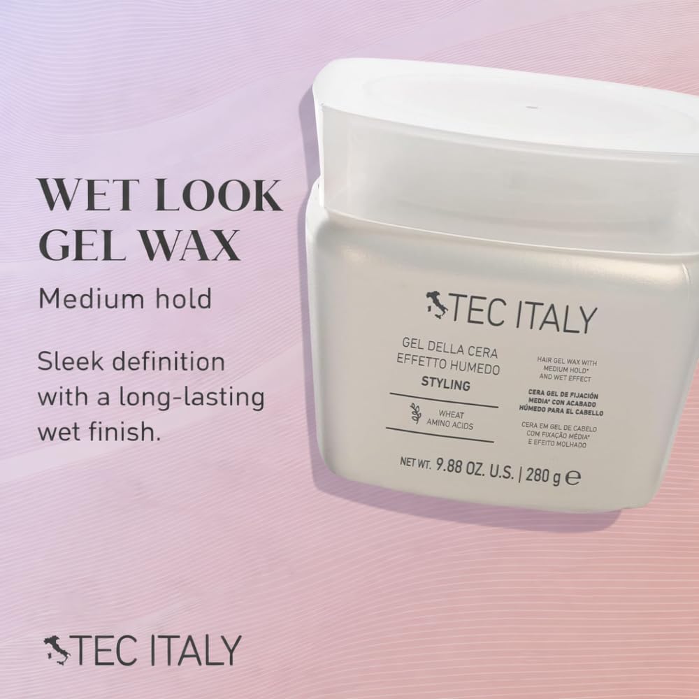 Tec Italy open jar close-up of gel texture, shows smooth non-sticky creaminess