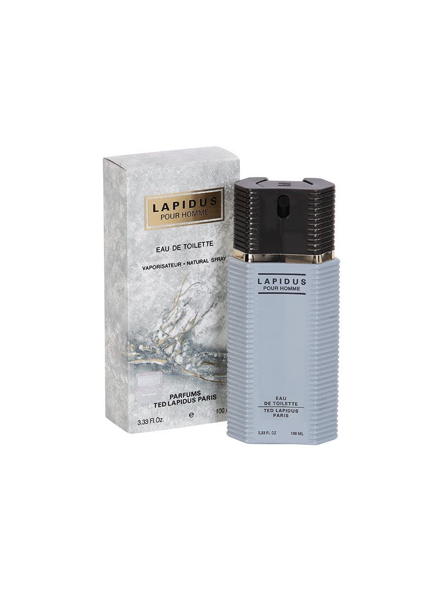 Ted Lapidus front packaging showing 3.3 oz bottle and casual design benefit: clear product identification