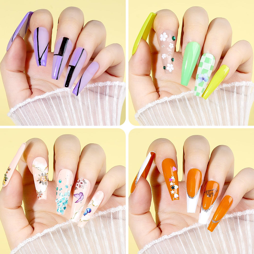 Teenitor before and after press-on nails demonstrating instant results