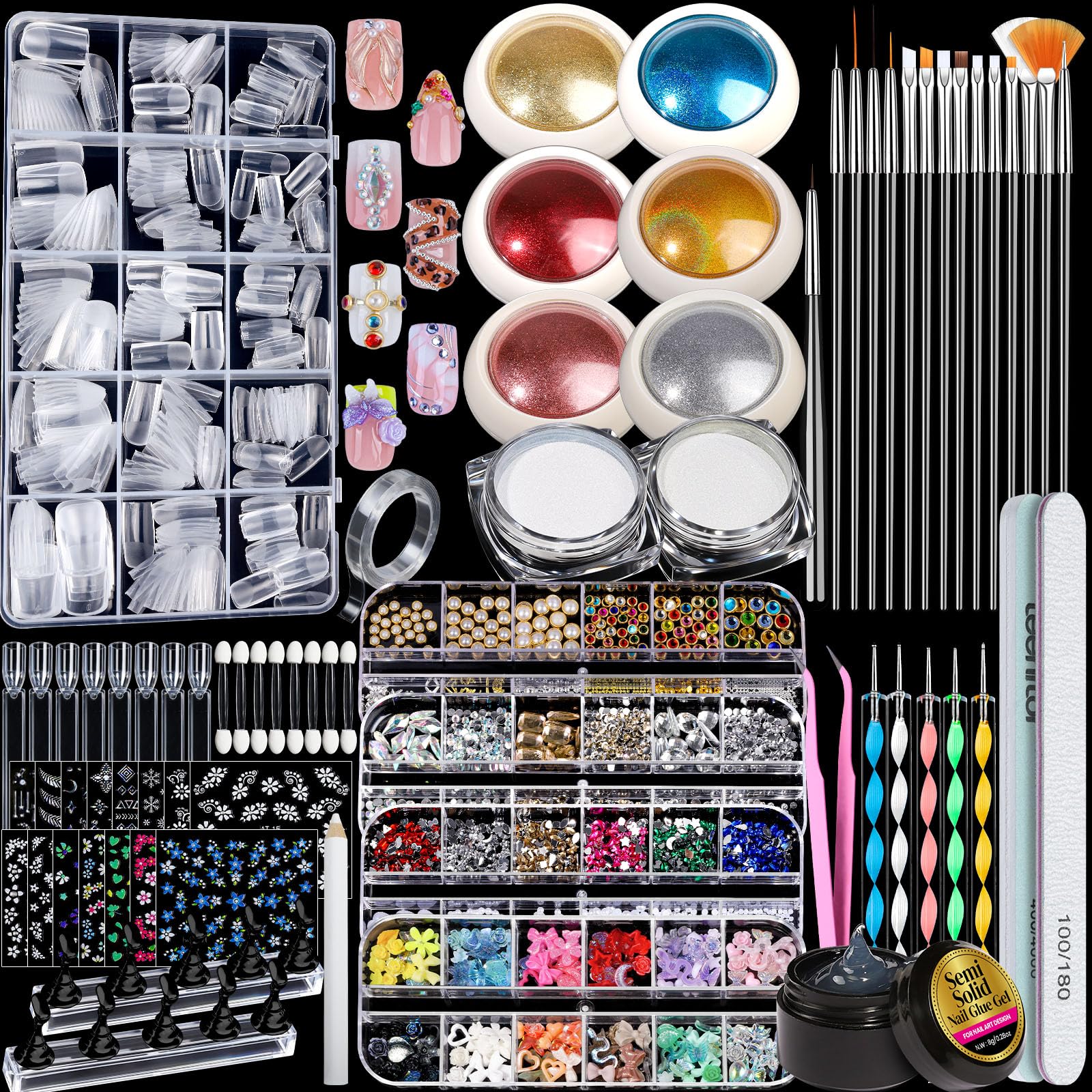Teenitor front packaging showing full starter nail kit and contents for easy setup