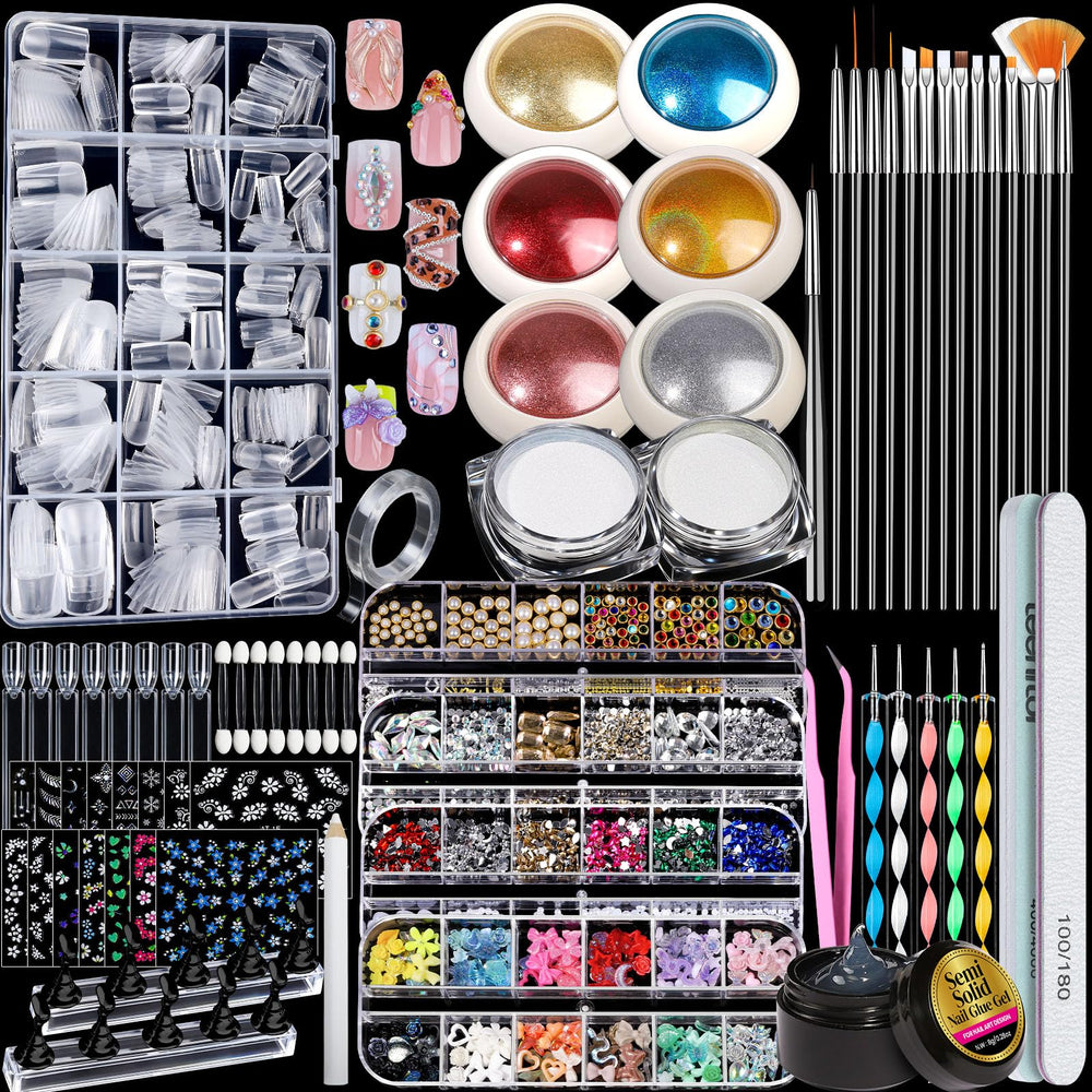 Teenitor front packaging showing full starter nail kit and contents for easy setup