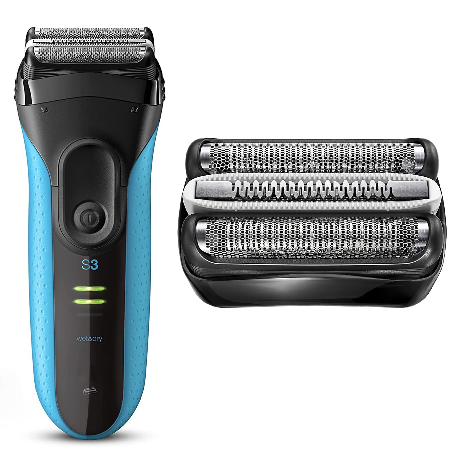 TEEYSO 32B front view showing three floating shaving elements for a closer shave