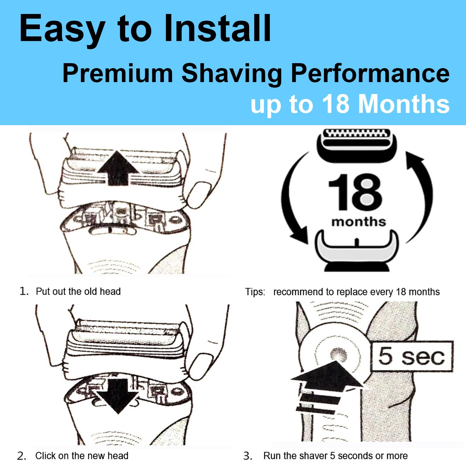 TEEYSO lifestyle bathroom setup with replacement head for consistent daily grooming