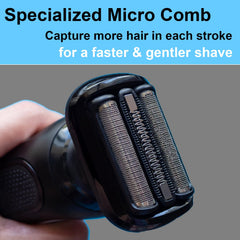TEEYSO side profile of replacement head showing cutter alignment for efficiency