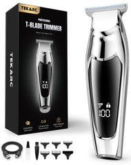 TEKARC trimmer front view showing ergonomic grip and slim profile for comfortable control
