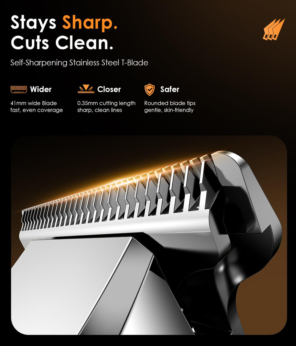 TEKARC trimmer in hand demonstrating easy handling and steady control during grooming