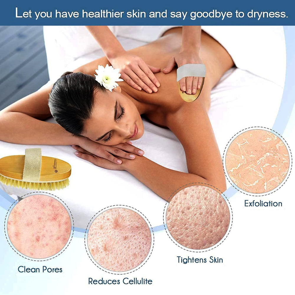 TEMEAYE natural boar bristle close-up revealing soft texture for gentle exfoliation