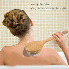 TEMEAYE oval hand brush front view for precise exfoliation and comfort