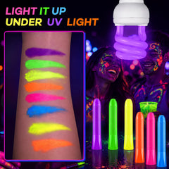 Tenceur neon colors glowing under blacklight for vibrant visibility