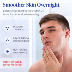Tend Skin applied to neck to reduce razor bumps effectively